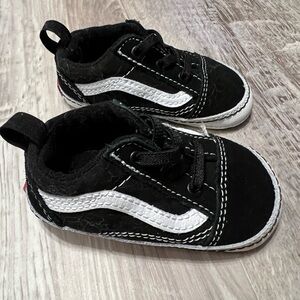 Vans Off the Wall Black and White Kids Shoes